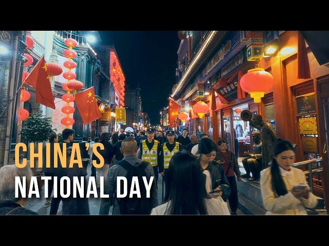 Beijing’s Crowded Streets on National Day | Qianmen 4K Walk