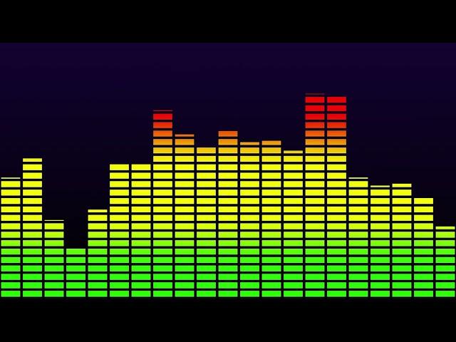 Simple Vintage Equalizer Music Bars Audio Meter Loop Visualizer Background 4K Free/ 60 min