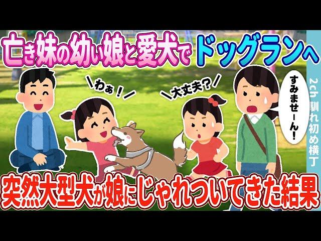 【2ch馴れ初め】亡き妹の幼い娘と愛犬でドッグランへ→突然大型犬が娘にじゃれついてきた結果