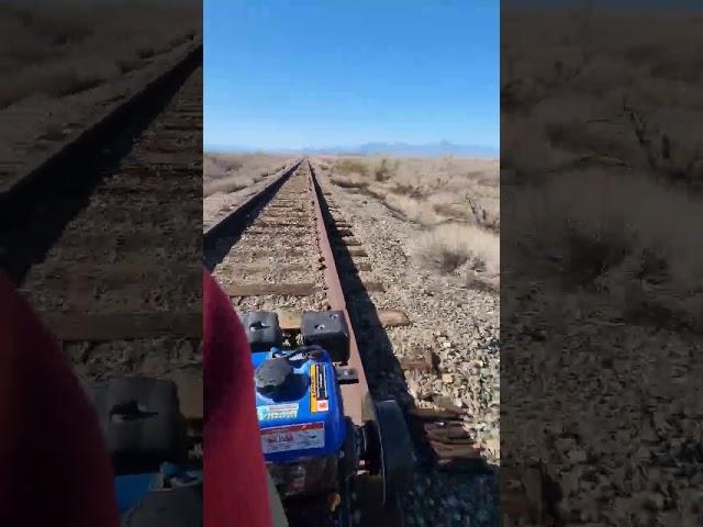 Riding my RAILCART on abandoned rails EMRR.