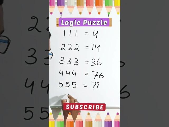 Logic Puzzle | math puzzle  #shorts #puzzle #mathsshorts #trending #ytshorts #viralvideo