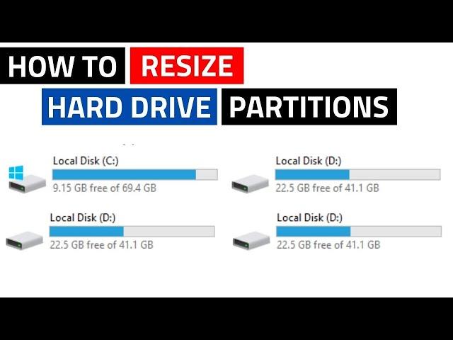 How to Resize Partition | Shrink and Extend Drive Partition in Windows 10