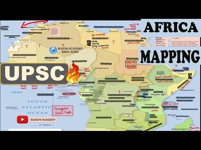 WORLD MAP || AFRICA Mapping || WORLD GEOGRAPHY ||  MAPPING CRASH COURSE DOWNLOAD BUDDHI IAS APP