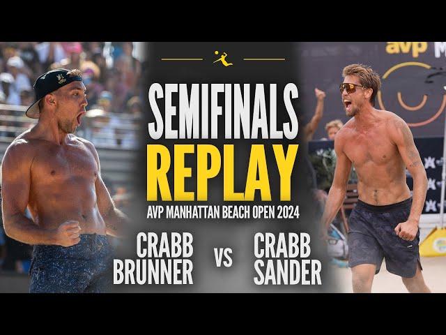 Tr.Crabb/Brunner vs Ta.Crabb/Sander | SEMIFINAL AVP Manhattan Beach Open 2024