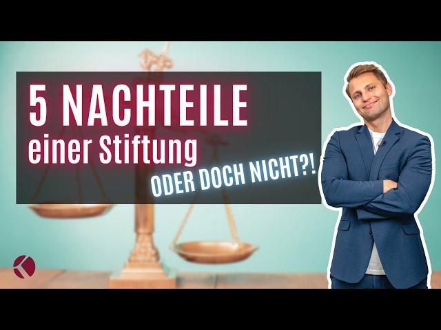 5 NACHTEILE EINER STIFTUNG