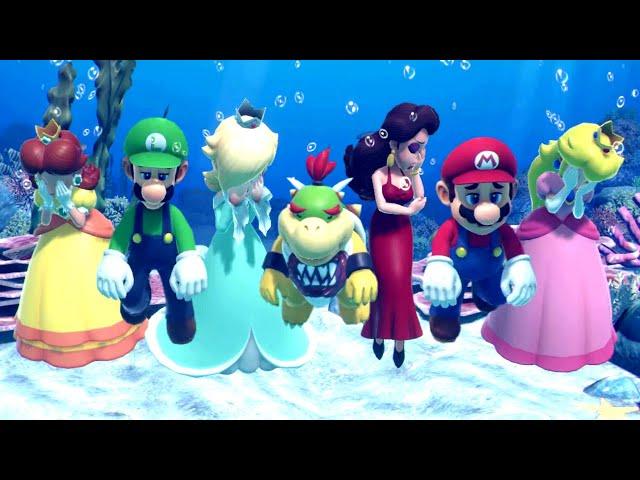 All Underwater Victory & Losing Animations - Super Mario Party Jamboree