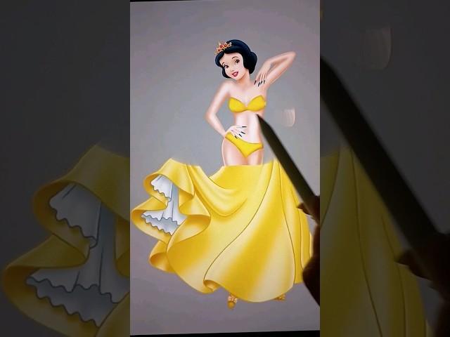 Disney Princess glow up transformation |  Snow White Amazing Glow UP as Louis Vuitton model #cartoon