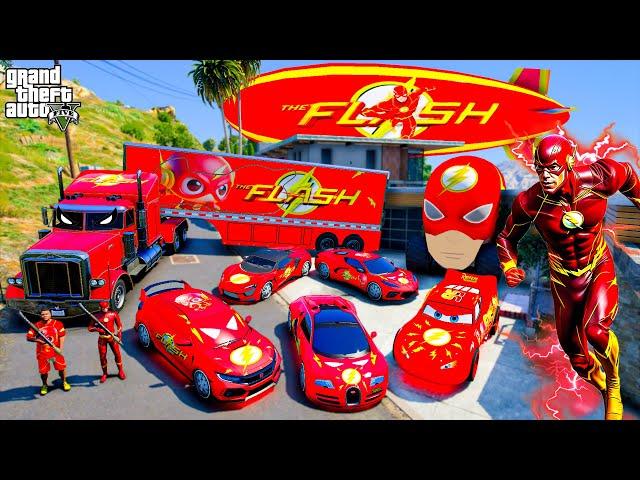 GTA 5 - Stealing FLASH SUPER CARS with Franklin! (Real Life Cars #178)