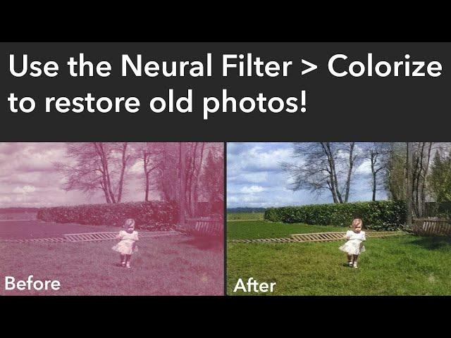 Use Photoshop's Neural Filter - Colorize to help restore old photos!