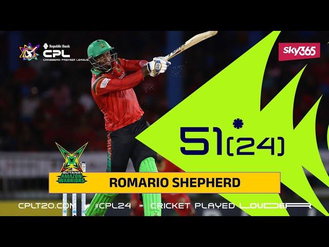 Romario Shepherd's SPECIAL Half Century! | CPL 2024