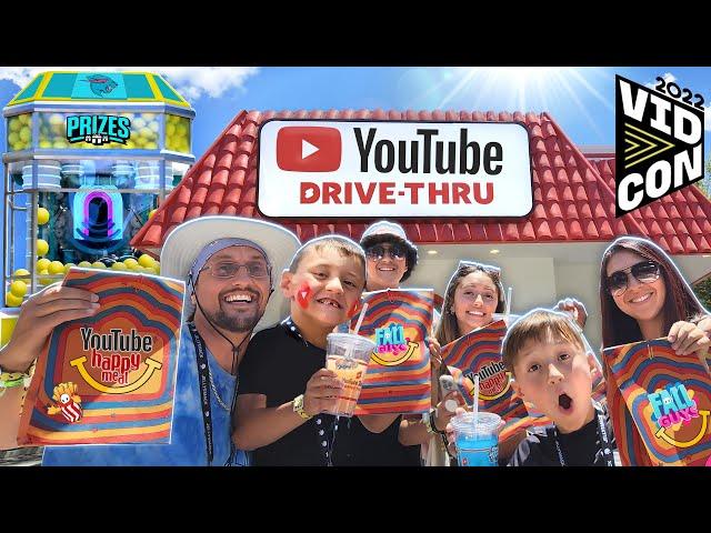 The Youtube Restaraunt & VidCon 2022 Adventure (FV Family tries Mr Beast Giant Gumball Machine)