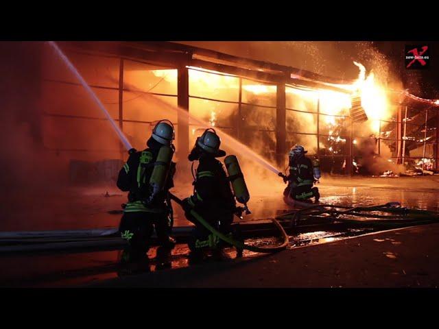 Biberach – Rißegg | Millionenschaden bei Brand einer Halle auf Pferdegestüt