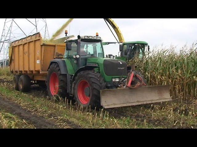 Maïs 2010 | Wet harvest | Fendt tractoren | John Deere 6950 | Reyrink | Schlamm