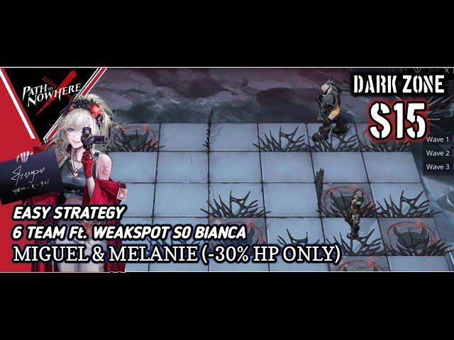 Path To Nowhere | Dark Zone S15 Miguel & Melanie Easy Strategy Ft. S0 Bianca Weakspot 6 Team