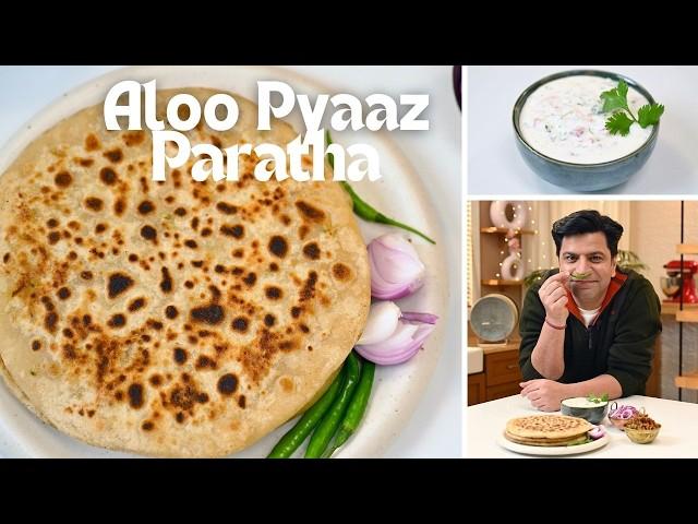 Aloo Pyaaz Paratha | Mix Veg Raita | Kunal Kapur Lunch/Dinner Punjabi Recipes | आलू प्याज के परांठे