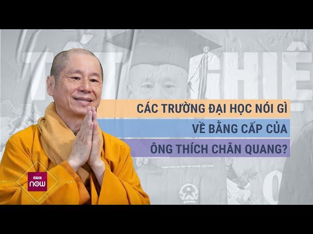 Vụ Thượng tọa Thích Chân Quang không có tên nhận bằng tốt nghiệp cấp 3: Các trường nói gì? | VTC Now