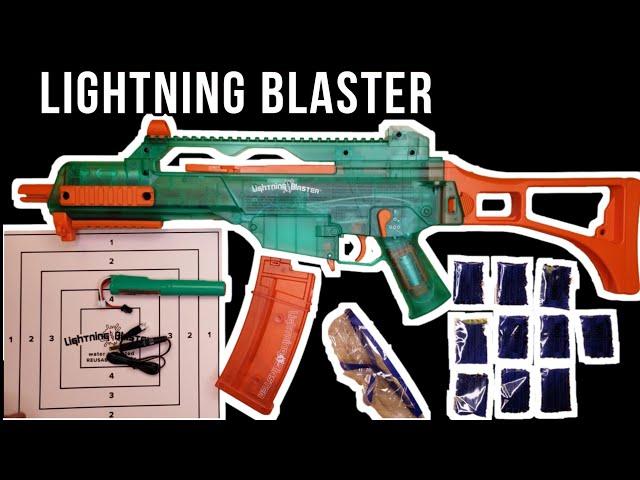 What's In The Box?! LIGHTNING BLASTER Gel Blaster Unboxing & Review | Like Splatrball and Wells G36c