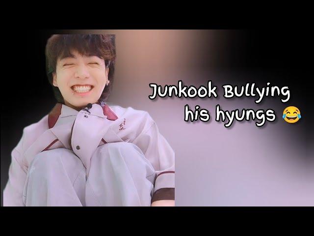 Junkook Bullying his hyungs for 1 min 14 seconds  bts  funny moments