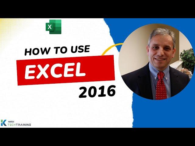 Excel Tutorial 2016: Excel  Part 1 of 2 - Beginner to Intermediate Tutorial