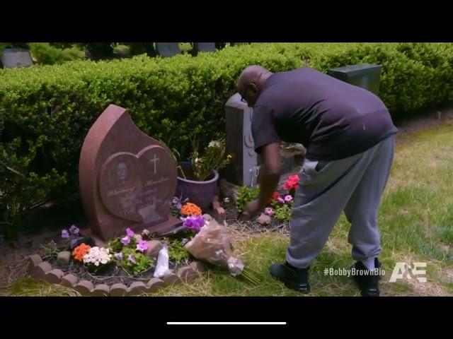 Bobby Brown visits Whitney and Bobbi Kristina Graves