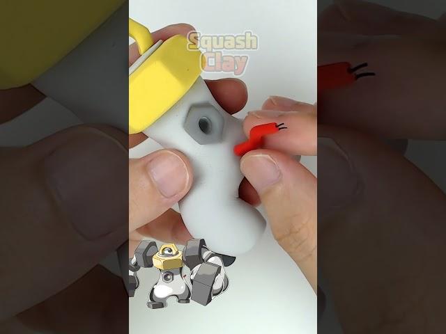 Making Melmetal Mythical Pokémon out of clay #DIY #art #handmade #Pokemon #satisfying