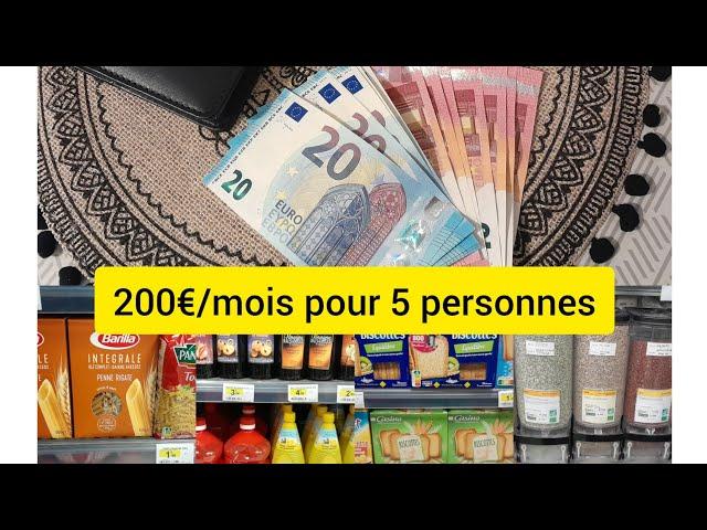 Comment gérer un budget de 200€/mois famille de 5? Remplir les enveloppes budgétaires,liste course