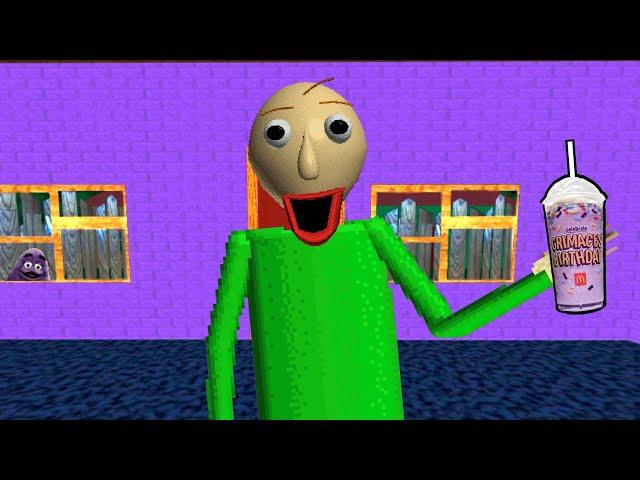 Baldi Tries The Grimace Shake