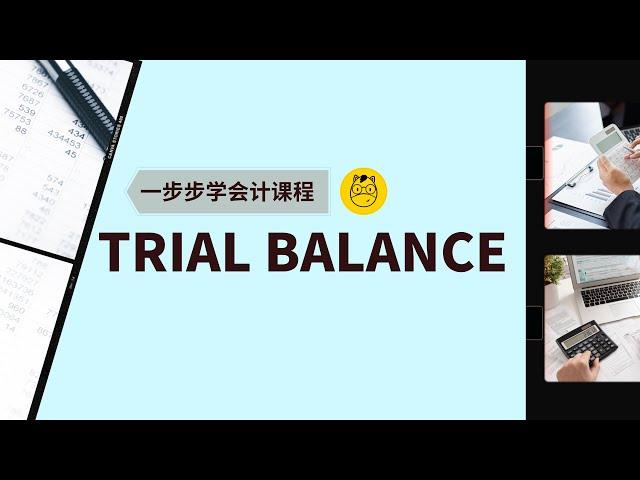 【一步步学会计】第四课 || 如何做Trial Balance试算表