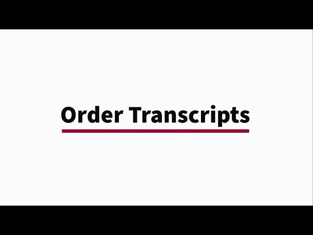 Order Transcripts