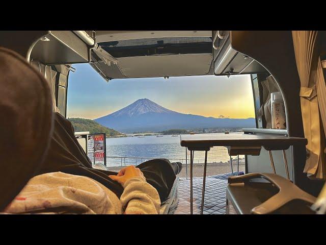 SOLO CAR Camping in Japan Mount Fuji,  cozy small camper van ,relaxing van life