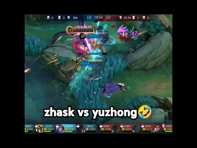 zhask vs yuzhong double kill#mobilelegends #zhaskbestbuild #mlbb #mobilelegendsbangbang #fyp