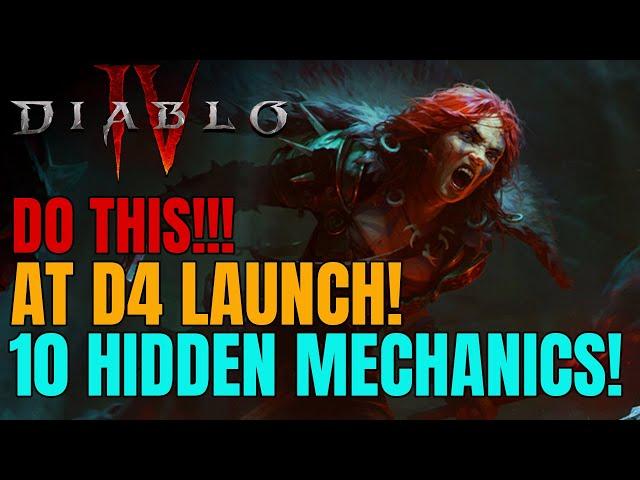 GET AHEAD In Diablo 4 With Those 10 HIDDEN Mechanics & Tricks!!!