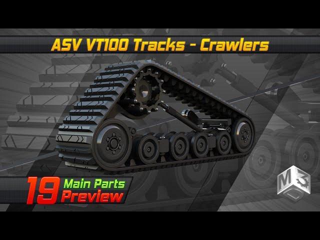 ASV VT100 Tracks - Crawlers | Markos3d | 3d Model Parts Preview