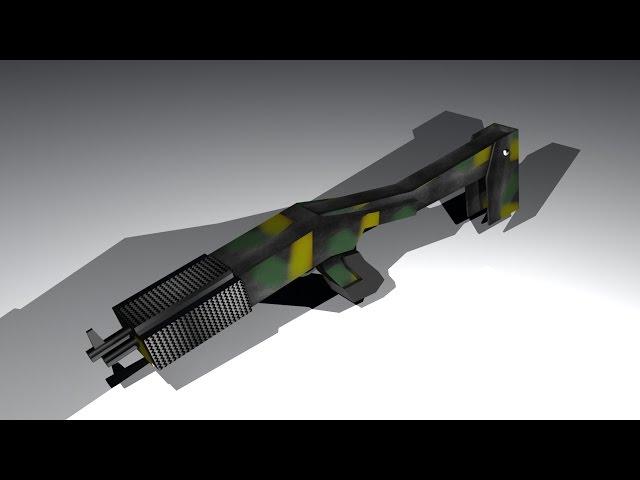 Maya tutorial : Modeling a Low Poly Game Weapon Part 3/3