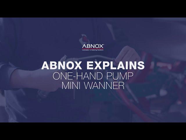 One-Hand Pump mINI WANNER | ABNOX Explains