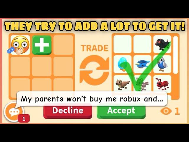 OOF! HER PARENTS WONT LET HER TO BUY ROBUX! SO THEY TRY ADD A LOT TO GET THIS ROBUX STUFF #adoptme