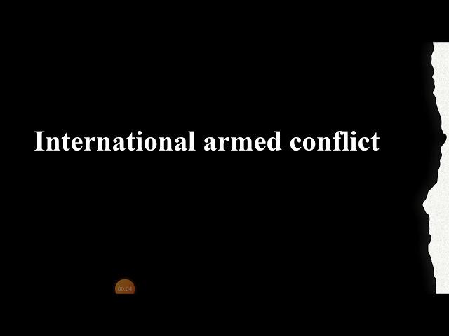 International armed  conflict and International Criminal Tribunal for the former Yugoslavia (ICTY)