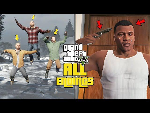 GTA 5 - All 5 Endings! (A,B,C, Secret & BETA)