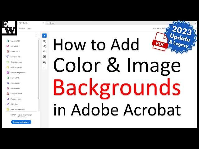 How to Add Backgrounds to PDFs in Adobe Acrobat (Colors and Images)