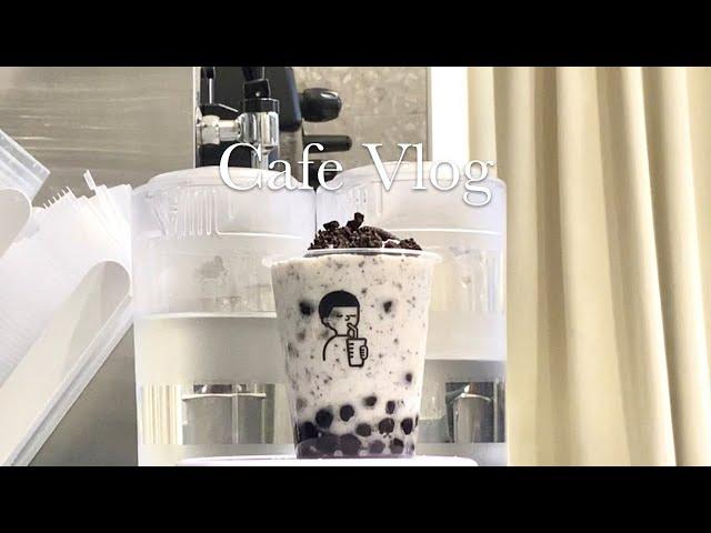 All pearls in the Oreo shake?  Milk cream matcha latte, | Dessert 39 | [CAFE VLOG #22