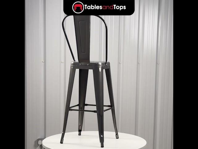 Tolix French Bistro Industrial High Bar Stool