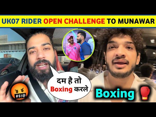 UK07 Rider Open Challenge Munawar Faruqui | UK07 Rider vs Munawar Boxing Match | UK07 Rider vlogs