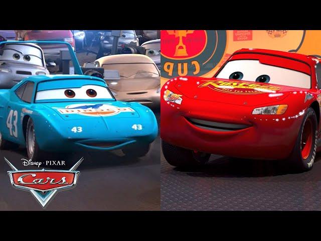 Strip "The King" Weathers Gives Lightning McQueen Advice | Pixar Cars