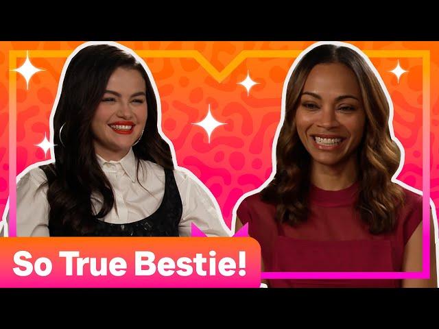 Selena Gomez & Zoe Saldaña Play 'So True Bestie' and Spill All!  | Emilia Pérez | MTV Movies