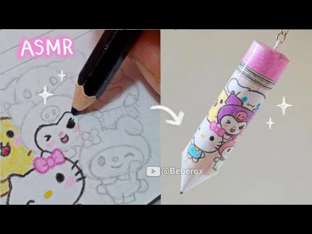 ASMR Drawing Cute Hello Kitty & Sanrio | Diy Paper Craft Ideas  | Tutorial