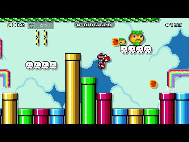 Super Mario Maker 2 - Ninji Speedrun: Goombud Bust-Up (0:35.700)