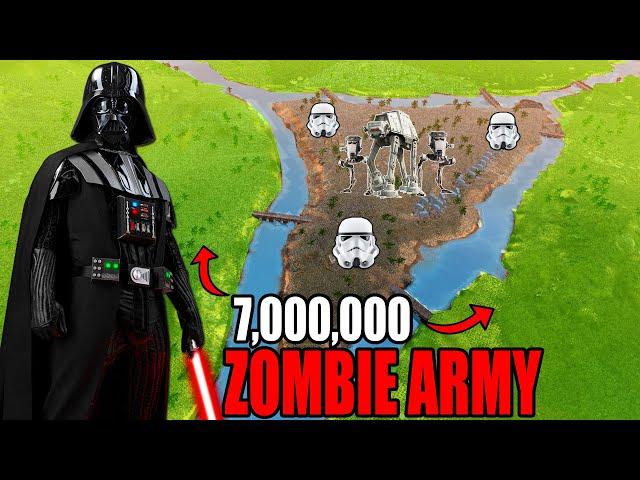 7 Million ZOMBIES vs Darth Vader's ISLAND FORTRESS! - UEBS 2: Star Wars Mod