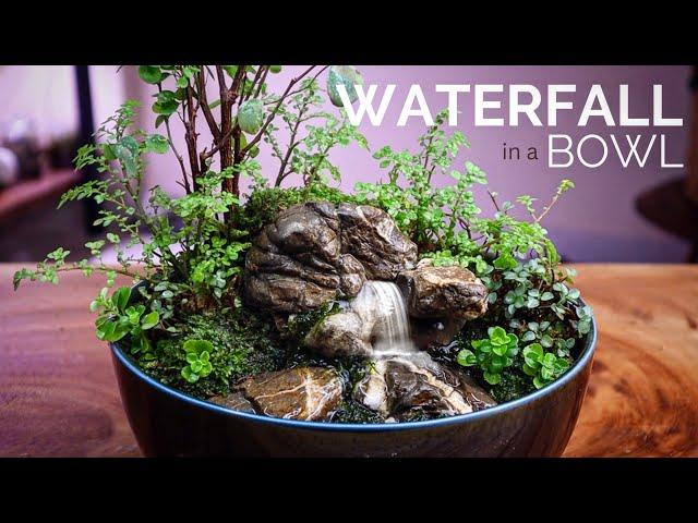 Magical Mini Waterfall in a Bowl ( DIY Nature Scape)