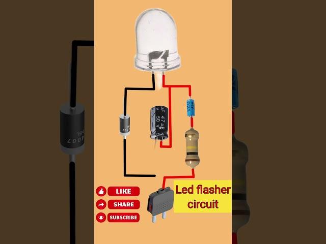 220 v ac  led flasher circuit how to to make led flasher 220 v ac#shorts #yt#ledflasher