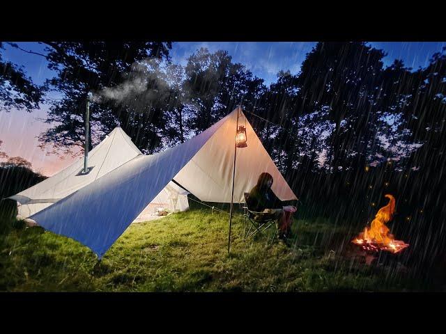 Rainy 3 Nights in a Hot Tent with a Dog